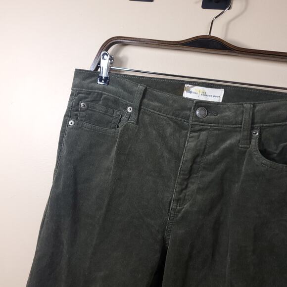 Gap Mid-rise Perfect Boot Corduroy Pants in Green Size 32 Short - Picture 4 of 10